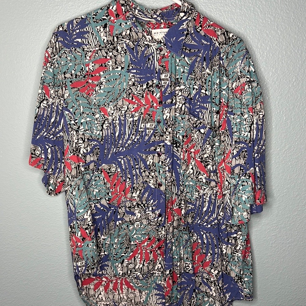 colorful button up